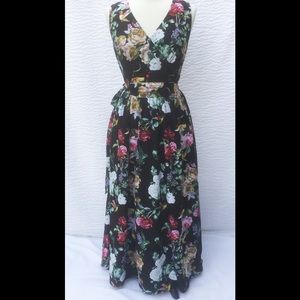 New Eshakti Floral Fit & Flare Maxi Dress XL 16